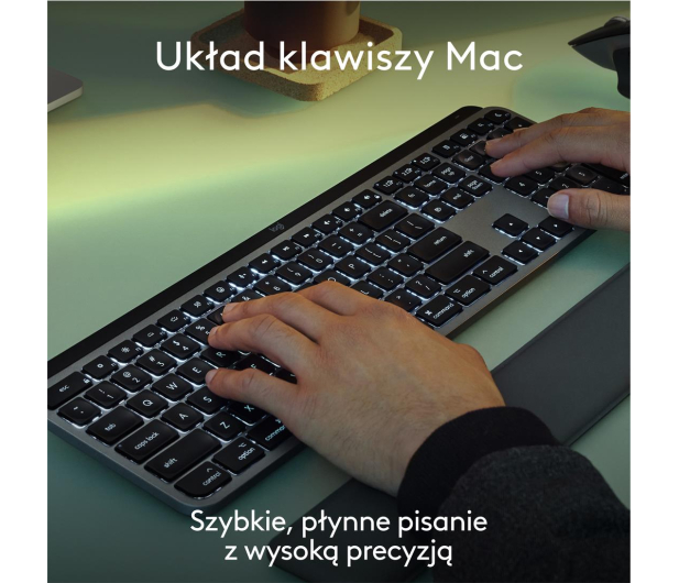 LOGITECH Klawiatura MX Keys S for Mac Space Grey US 920-011637 - 1261398 - zdjęcie 6